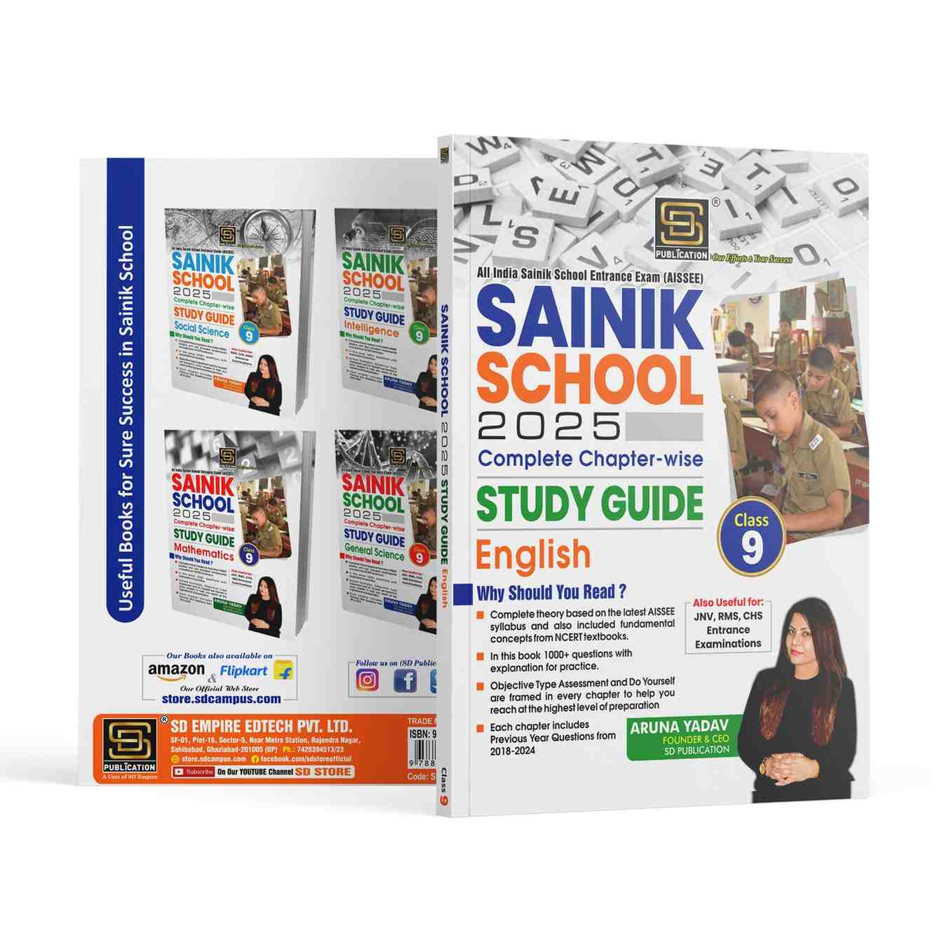 Comprehensive Study Guide for AISSEE Sainik School 2025 & Other Entrance Exams (JNV, CHS, RMS) - Social Science English Class 9 | Thorough Coverage of Key Concepts | SD Publication